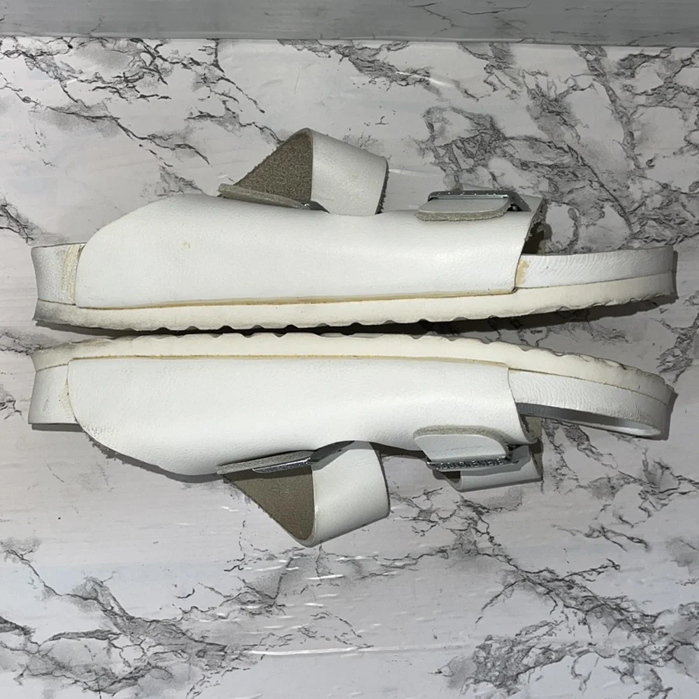 BIRKENSTOCK MONTEREY EXQUISITE WHITE ON WHITE LEATHER SIZE 40 9.5/10 US SIZE - Picture 6 of 9